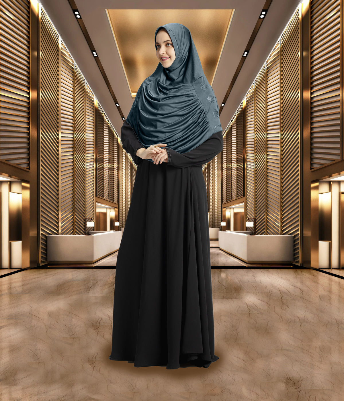 Mehar Hijab Aasimah Hijab in Grey