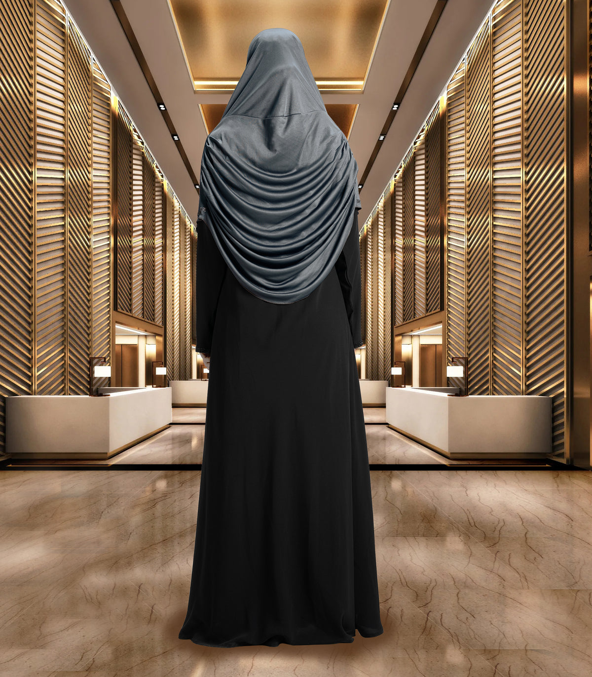 Mehar Hijab Aasimah Hijab in Grey