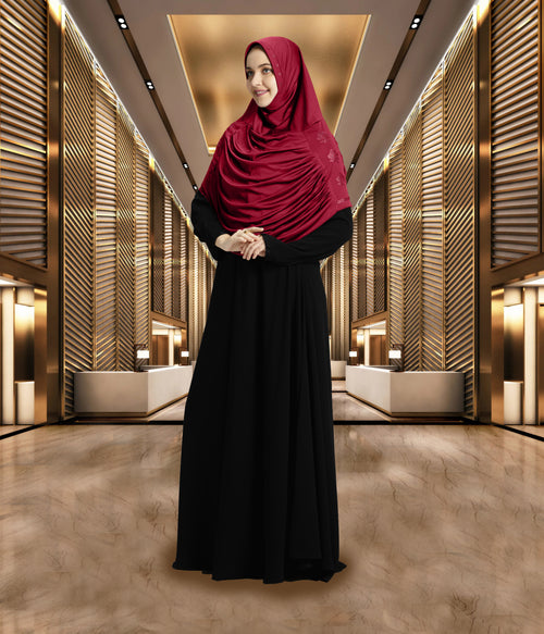 Mehar Hijab Aasimah Hijab in Maroon