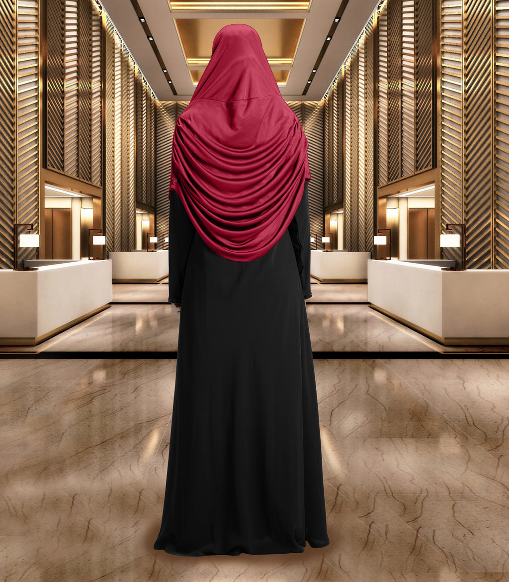Mehar Hijab Aasimah Hijab in Maroon