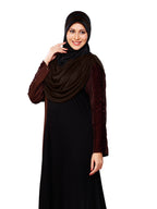 WOMEN'S STYLISH DUAL TONE AFEEFA HIJAB BLACK AND GREY