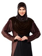 WOMEN'S STYLISH DUAL TONE AFEEFA HIJAB BLACK AND GREY