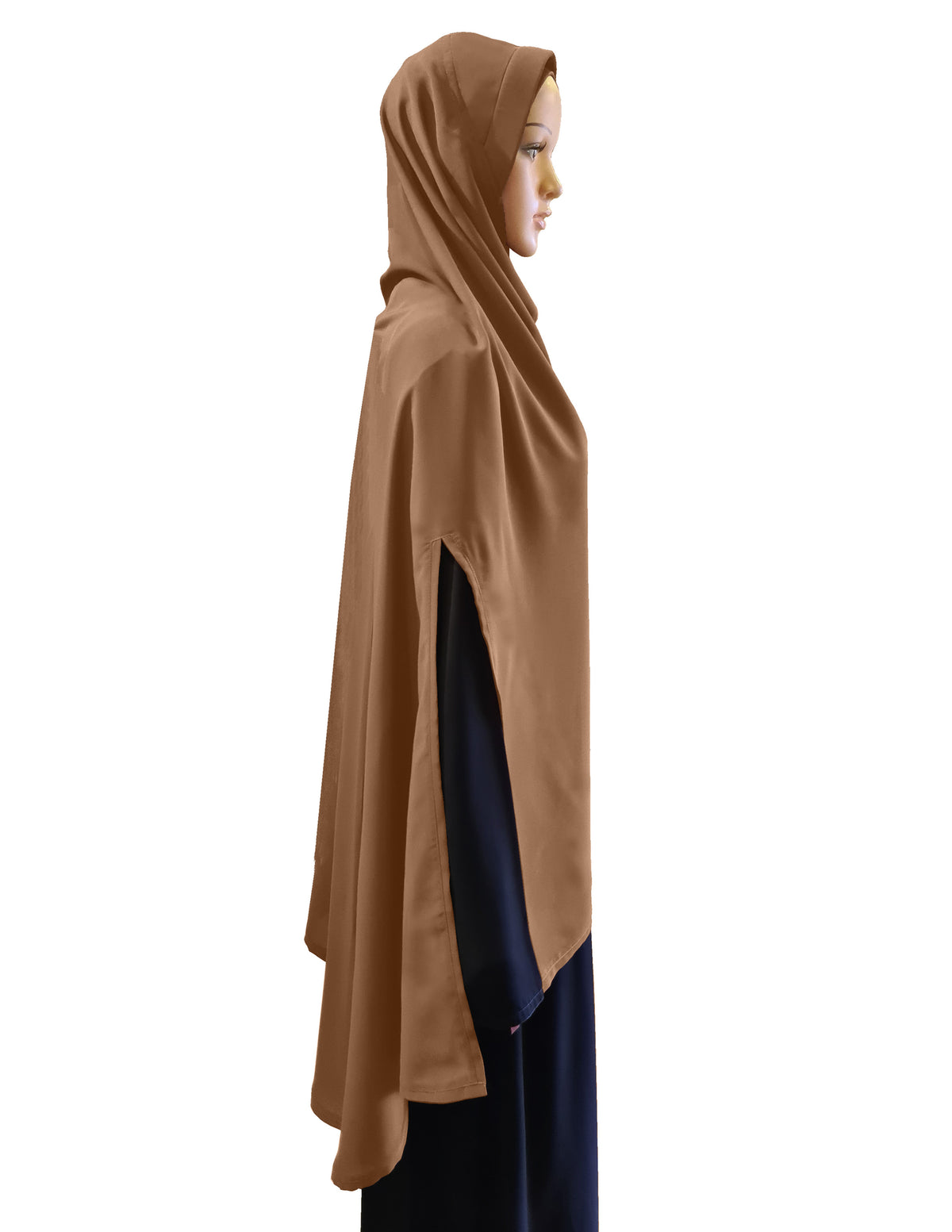 Modest Women's Stylish Soft Crepe Long AISHA Side Slit Salafi Hijab