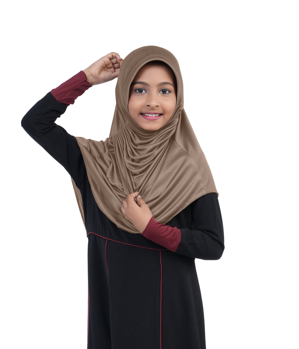 Mehar Diya Hijab for Girls – Premium Black Ready-to-Wear Islamic Hijab |