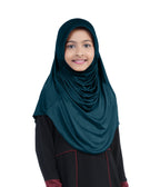 Mehar Diya Hijab for Girls – Premium Black Ready-to-Wear Islamic Hijab |