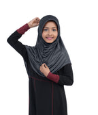 Mehar Diya Hijab for Girls – Premium Black Ready-to-Wear Islamic Hijab |