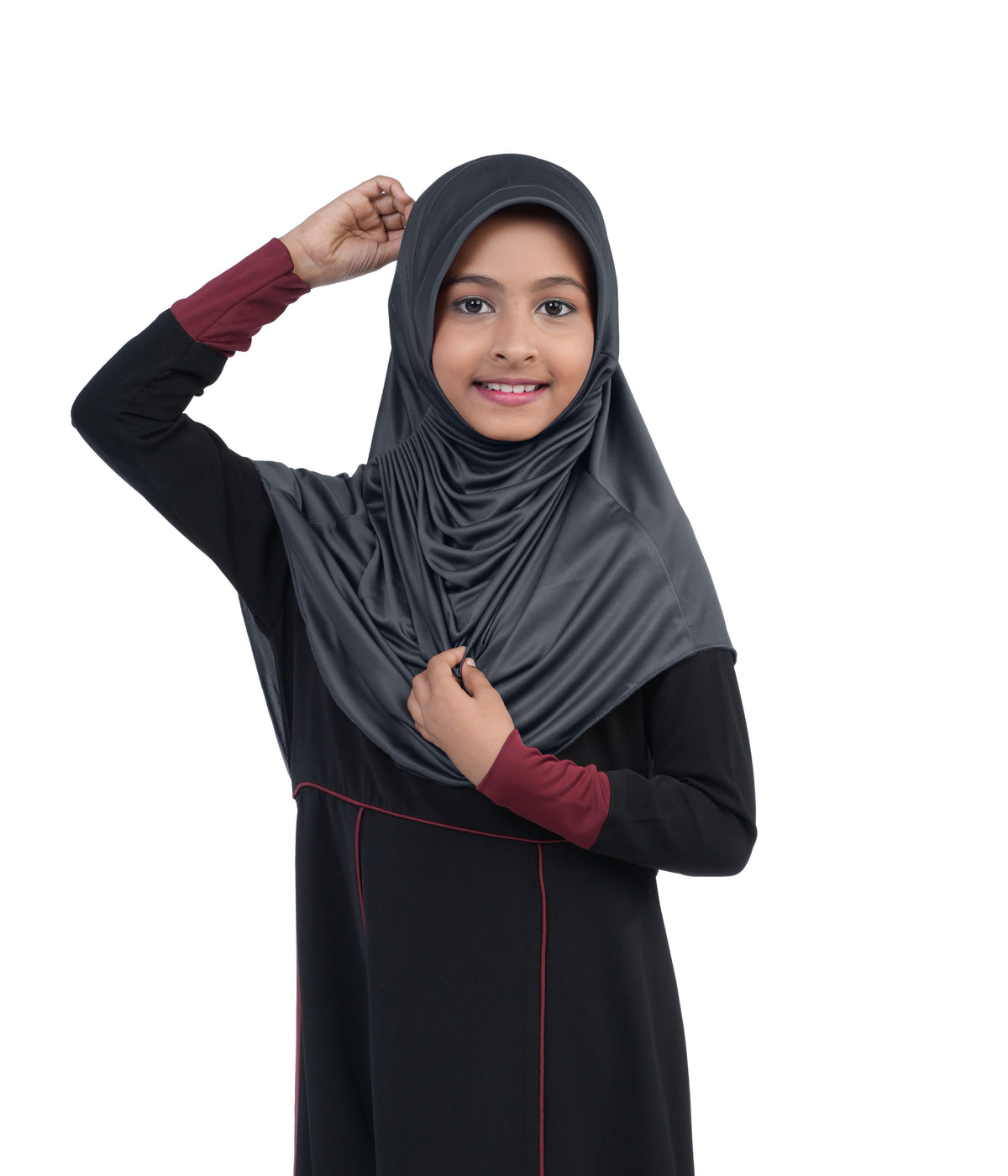 Mehar Diya Hijab for Girls – Premium Black Ready-to-Wear Islamic Hijab |