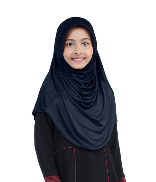 Mehar Diya Hijab for Girls – Premium Black Ready-to-Wear Islamic Hijab |