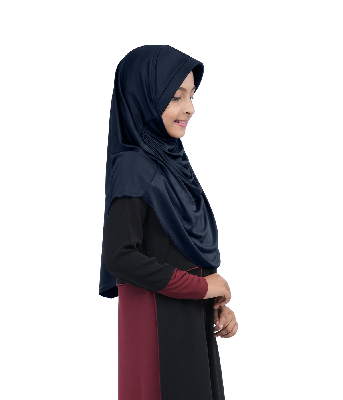 Mehar Diya Hijab for Girls – Premium Black Ready-to-Wear Islamic Hijab |