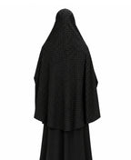MEHAR Fathima Salafi Printed Hijab for Women – Black Dotted Full Coverage Modest Hijab