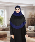 Mehar Dual-Tone Layered Elegance-Coverage-Comfort Razia Hijab