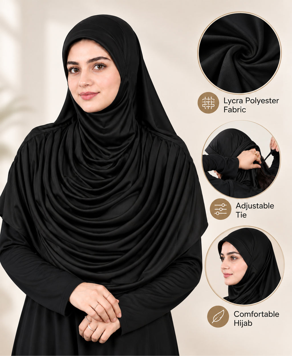 MEHAR Faeezah Hijab New & Improved for Women - Black / Dark Maroon / Maroon / Wine / Wild Berry