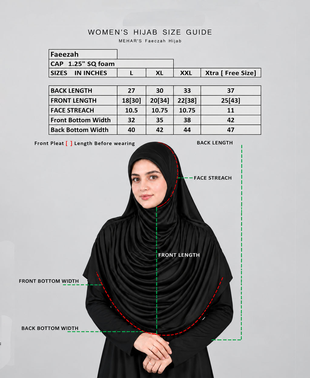 MEHAR Faeezah Hijab New & Improved for Women - Black / Dark Maroon / Maroon / Wine / Wild Berry