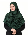 MEHAR HIJAB Faeezah ready-to-wear hijab in Bottle Green