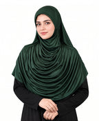 MEHAR HIJAB Faeezah ready-to-wear hijab in Bottle Green