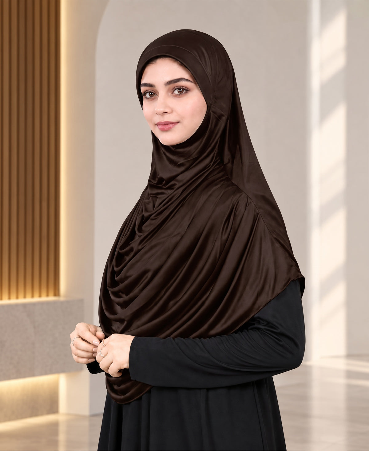MEHAR HIJAB Faeezah Hijab in Cocco - full length