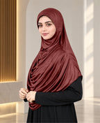 MEHAR Faeezah Hijab New & Improved for Women - Black / Dark Maroon / Maroon / Wine / Wild Berry