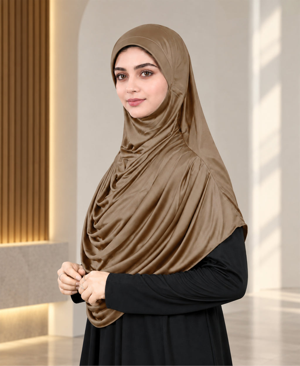 MEHAR Faeezah Hijab New & Improved for Women - Chocolate / Dark Wheat / Cocco / Wheat / Oyster Grey