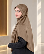 MEHAR Faeezah Hijab New & Improved for Women - Chocolate / Dark Wheat / Cocco / Wheat / Oyster Grey