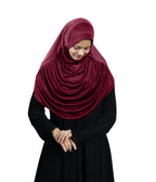 Mehar Faeezah DD Hijab – Dual-Drape Two-Tone Layered Hijab for Modest