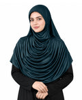 MEHAR HIJAB Faeezah ready-to-wear hijab in Deep Teal