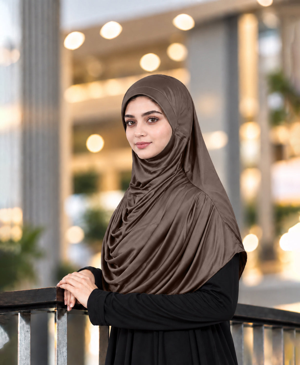 MEHAR HIJAB Faeezah ready-to-wear hijab in Formal Grey