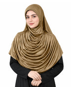 MEHAR Faeezah Hijab New & Improved for Women - Gold / Mauve / Olive / Deep Teal / Bottle Green