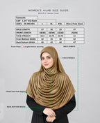 MEHAR Faeezah Hijab New & Improved for Women - Gold / Mauve / Olive / Deep Teal / Bottle Green