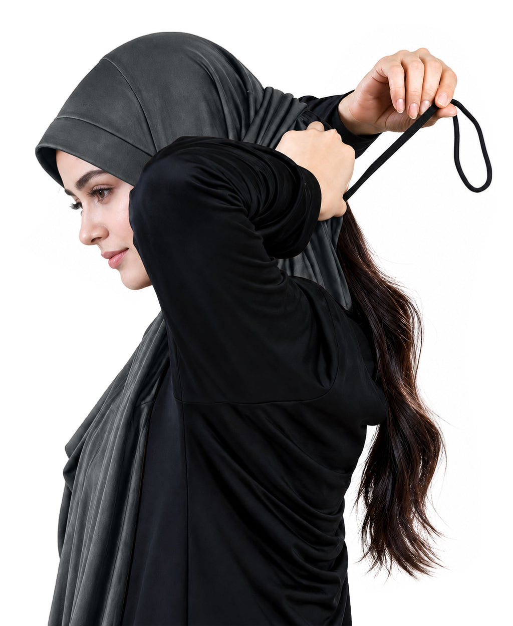 MEHAR HIJAB Faeezah ready-to-wear hijab in Grey