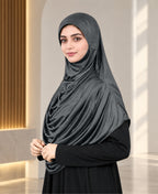 MEHAR HIJAB Faeezah ready-to-wear hijab in Grey
