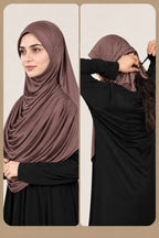 MEHAR Faeezah Hijab New & Improved for Women - Gold / Mauve / Olive / Deep Teal / Bottle Green