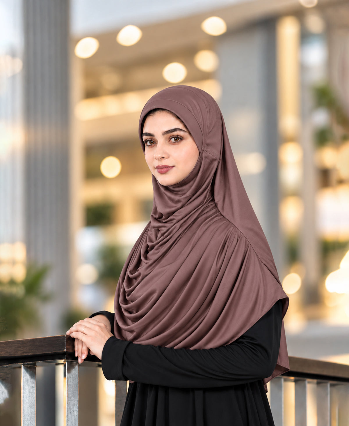 MEHAR Faeezah Hijab New & Improved for Women - Gold / Mauve / Olive / Deep Teal / Bottle Green