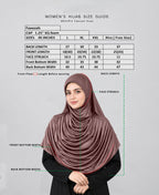 MEHAR Faeezah Hijab New & Improved for Women - Gold / Mauve / Olive / Deep Teal / Bottle Green