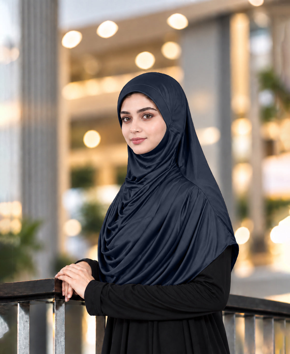 MEHAR HIJAB Faeezah Hijab New & Improved for Women - Navy / Silver / Grey / Formal Grey / White