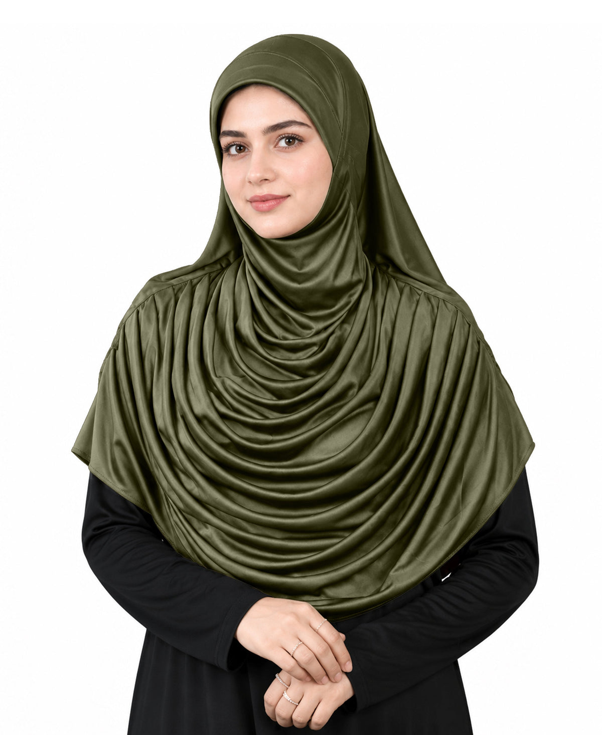 MEHAR HIJAB Faeezah ready-to-wear hijab in Olive