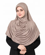 MEHAR HIJAB Faeezah ready-to-wear hijab in Oyster Grey