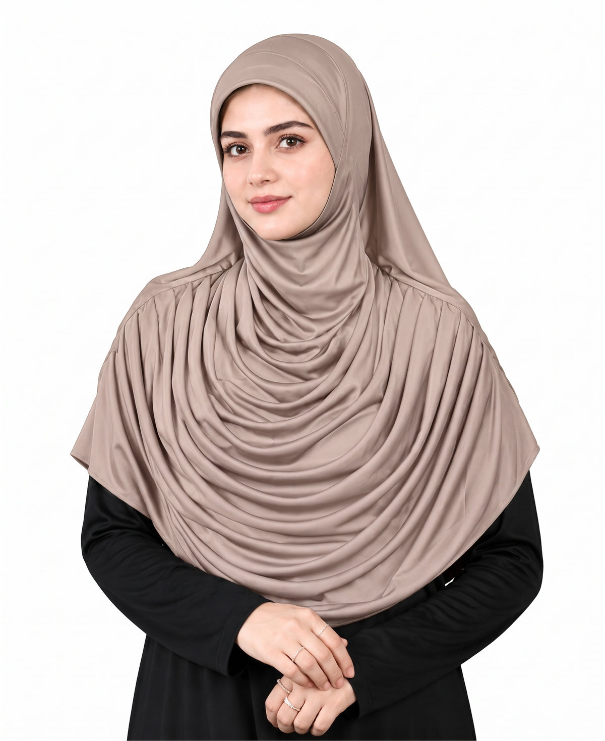 MEHAR HIJAB Faeezah ready-to-wear hijab in Oyster Grey