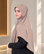 MEHAR HIJAB Faeezah ready-to-wear hijab in Oyster Grey