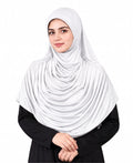 MEHAR HIJAB Faeezah Hijab in White - front view