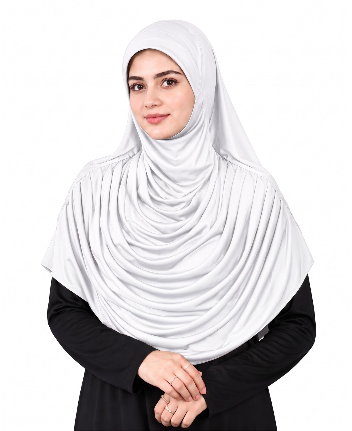 MEHAR HIJAB Faeezah Hijab in White - front view