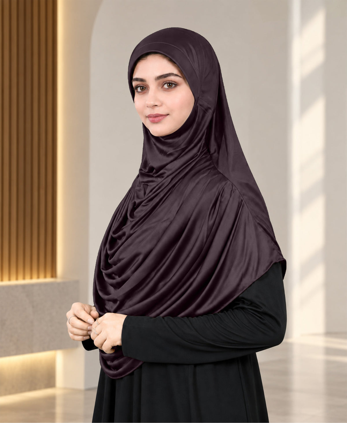 MEHAR HIJAB Faeezah ready-to-wear hijab in Wild Berry