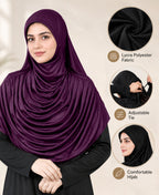 MEHAR HIJAB Faeezah ready-to-wear hijab in Wine