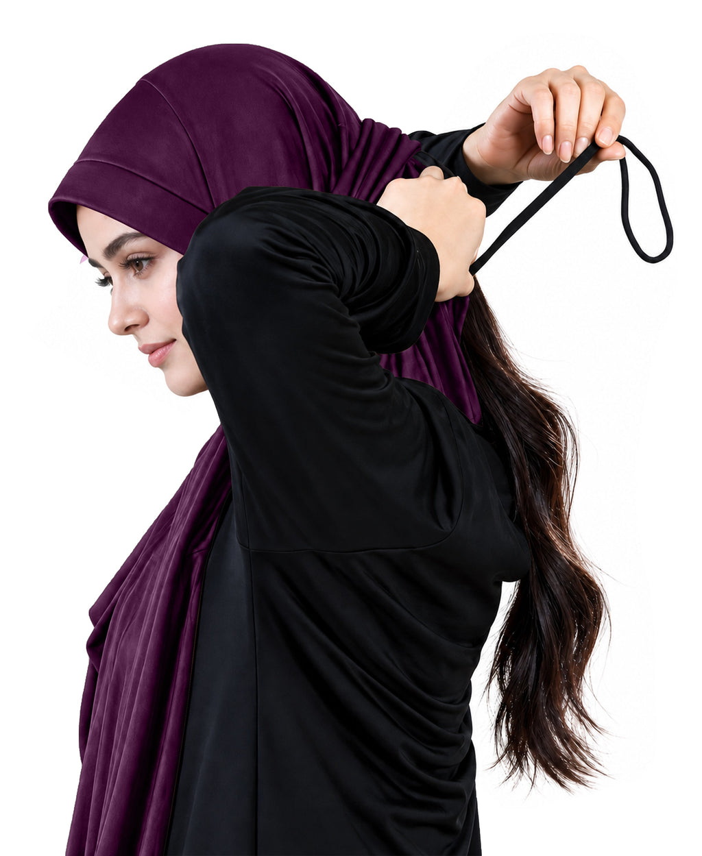 MEHAR HIJAB Faeezah ready-to-wear hijab in Wine