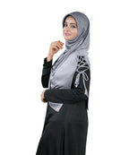 Famya Hijab Elegant Modest Hijab with Lace-Up Shoulder & Stone Embel