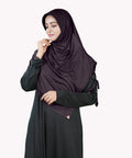 Mehar Famya Elegant Modest Hijab with Lace-Up Shoulder