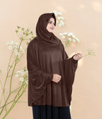 Women's Stylish Soft Rich Polyester Fabric Hanana Sleeve Hijab F Size
