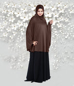 Women's Stylish Soft Rich Polyester Fabric Hanana Sleeve Hijab F Size