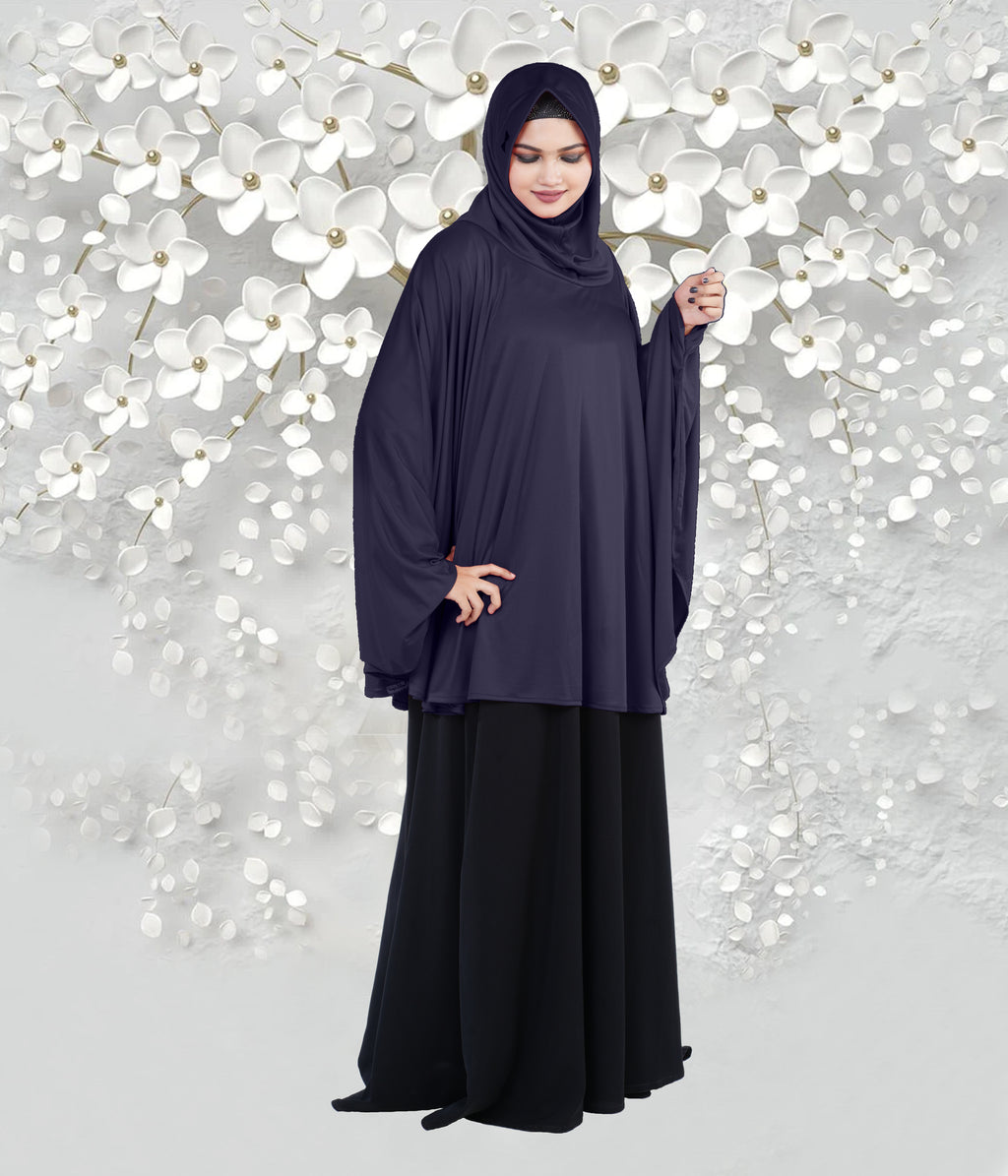 Women's Stylish Soft Rich Polyester Fabric Hanana Sleeve Hijab F Size