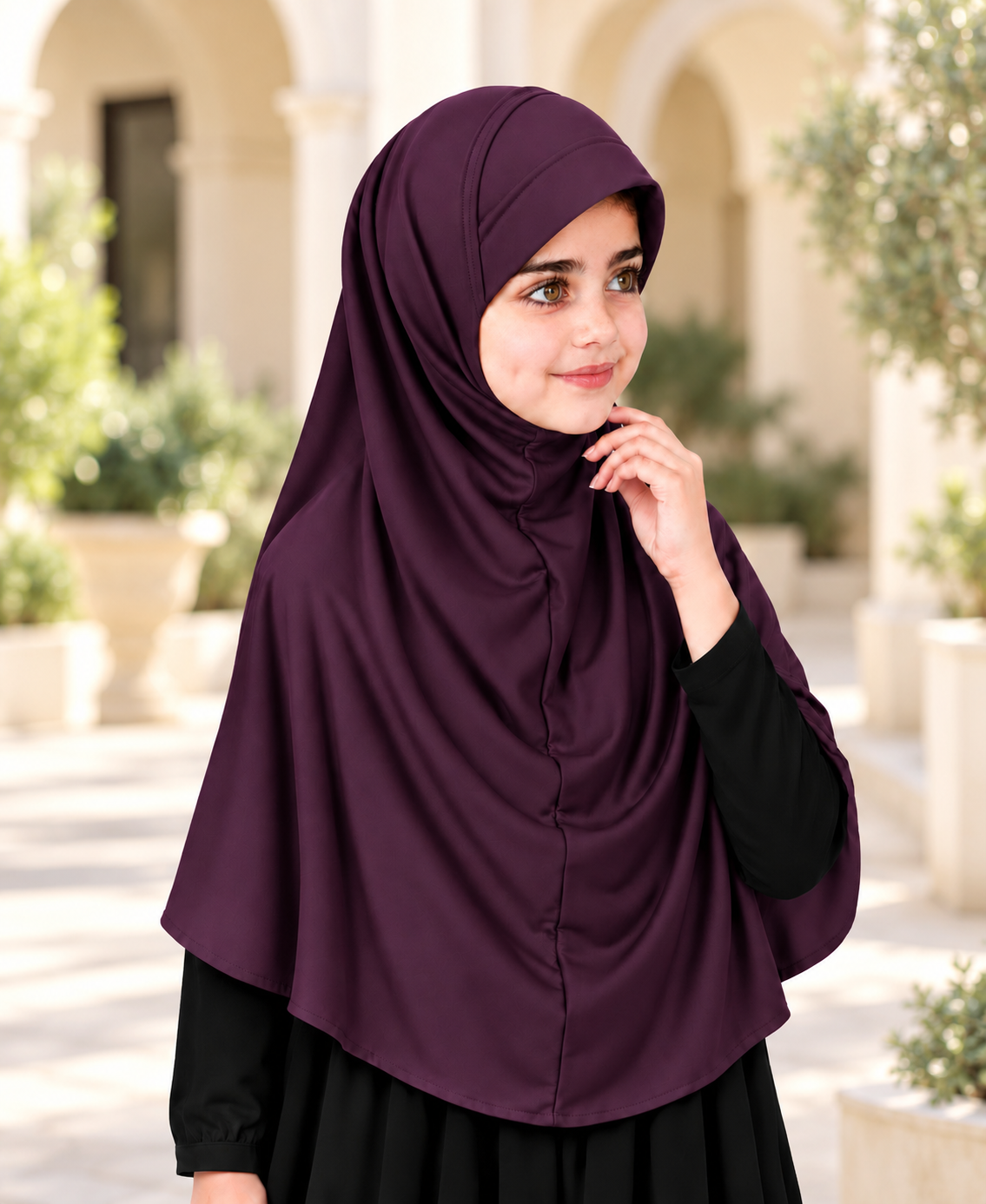 MEHAR Ma-ale Hijab for Girls - Polycotton, Ready-to-Wear