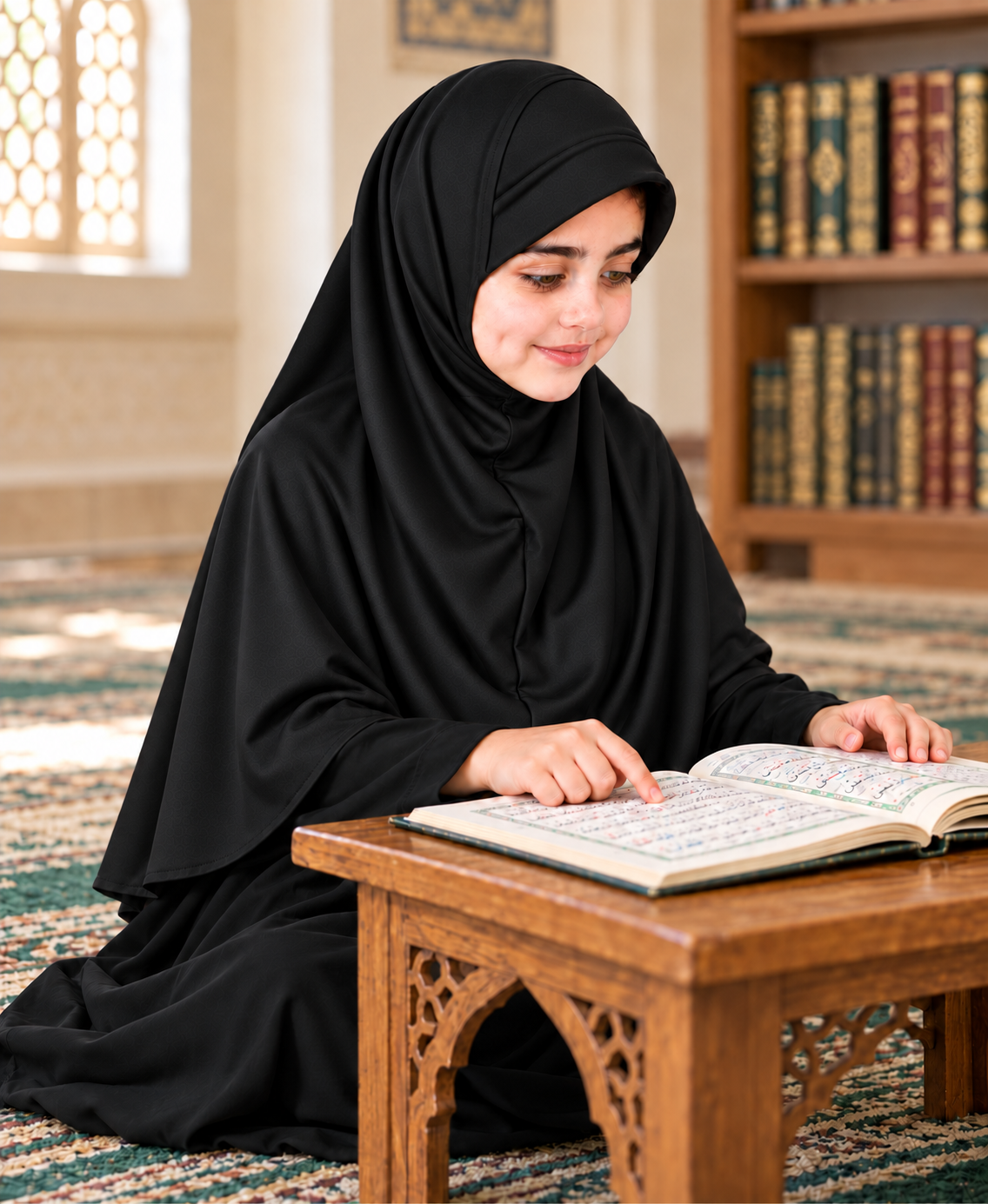 MEHAR Ma-ale Hijab for Girls - Polycotton, Ready-to-Wear